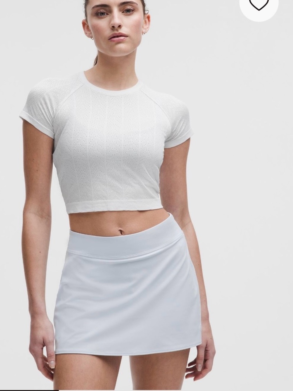 Lululemon Athletica Swiftly Pointelle Cropped Short-Sleeve Size 4